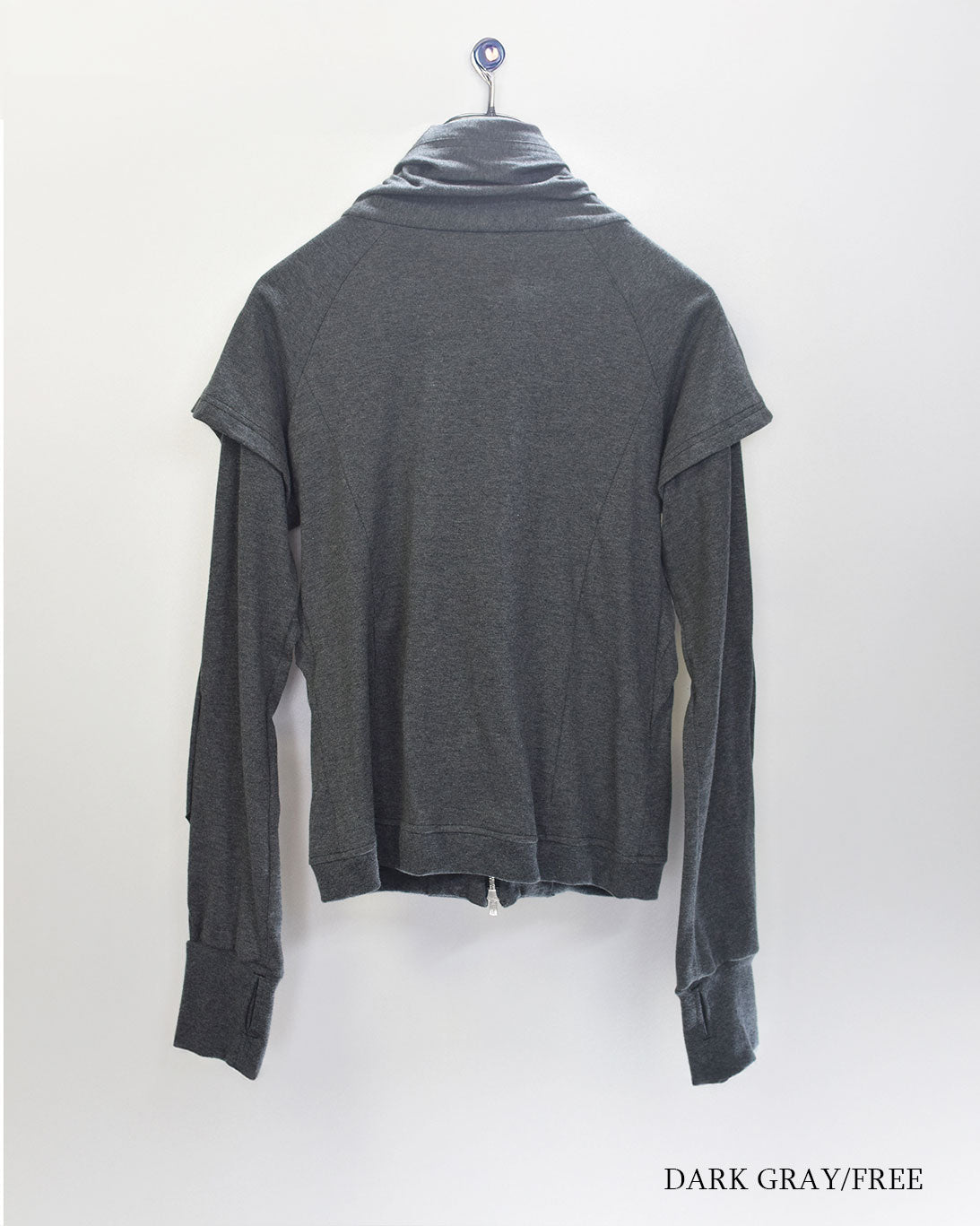 26AWPRE-VEIL NECK OVERLAY ZIP TOP