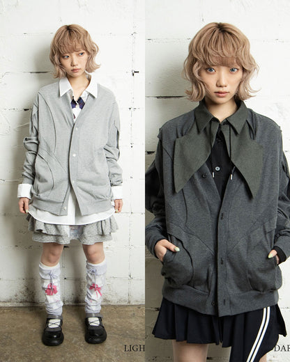 【前金30%】26AWPRE-FRAGMENT OVERLAY CARDIGAN