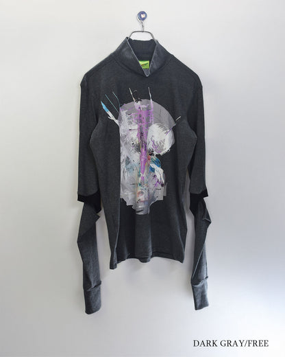26AWPRE-GRAPHIC HIGH NECK TOP