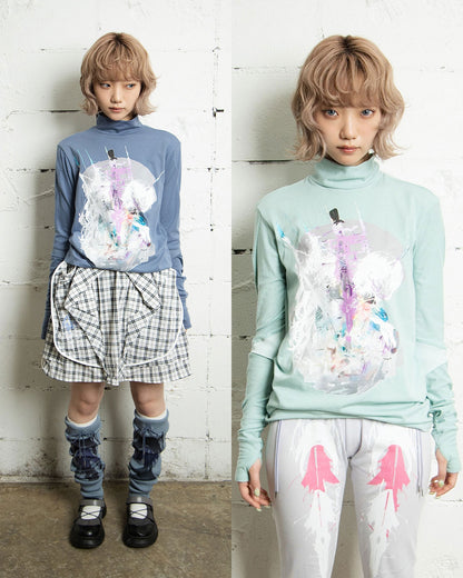 【前金30%】26AWPRE-GRAPHIC HIGH NECK TOP