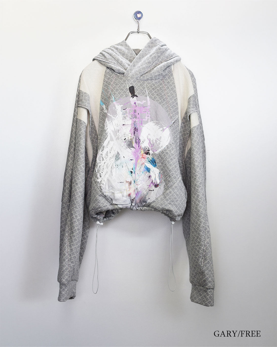 26AWPRE-GRAPHIC QUILTED CROSS HOODIE