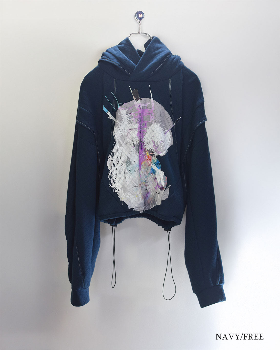 26AWPRE-GRAPHIC QUILTED CROSS HOODIE