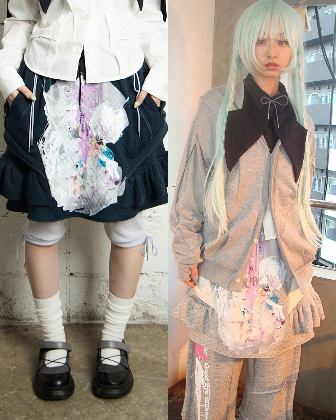 【前金30%】26AWPRE-GRAPHIC QUILTED RUFFLE SKIRT