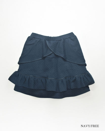 【前金30%】26AWPRE-GRAPHIC QUILTED RUFFLE SKIRT