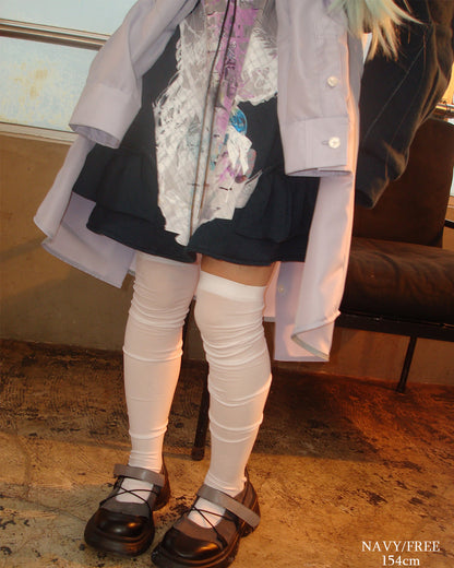 【前金30%】26AWPRE-GRAPHIC QUILTED RUFFLE SKIRT
