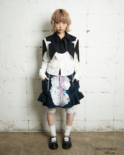 【前金30%】26AWPRE-GRAPHIC QUILTED RUFFLE SKIRT