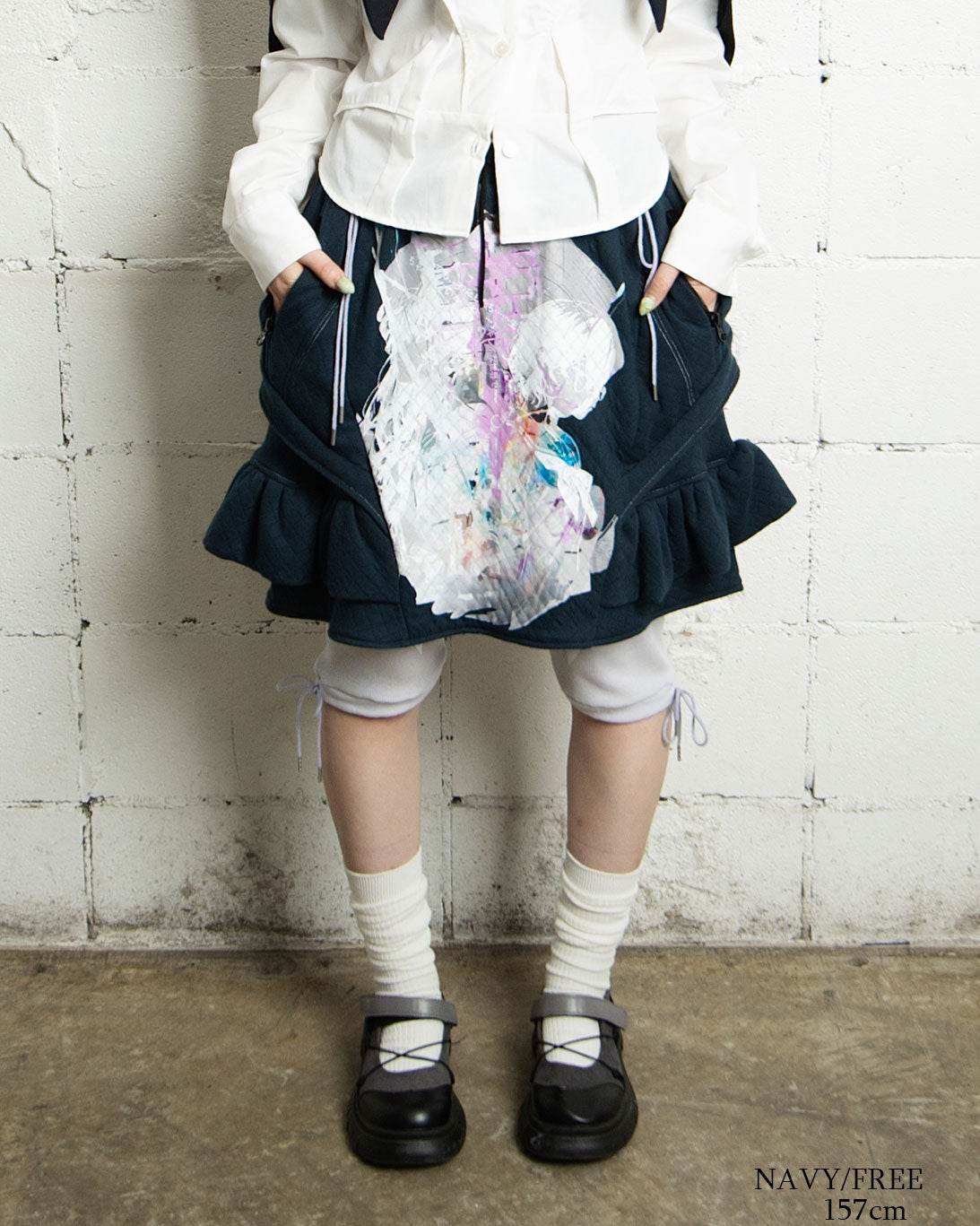 【前金30%】26AWPRE-GRAPHIC QUILTED RUFFLE SKIRT