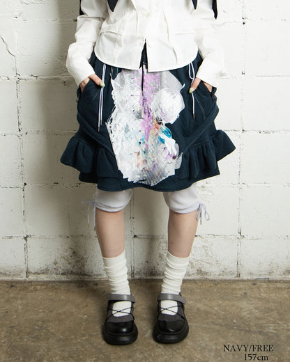 【前金30%】26AWPRE-GRAPHIC QUILTED RUFFLE SKIRT