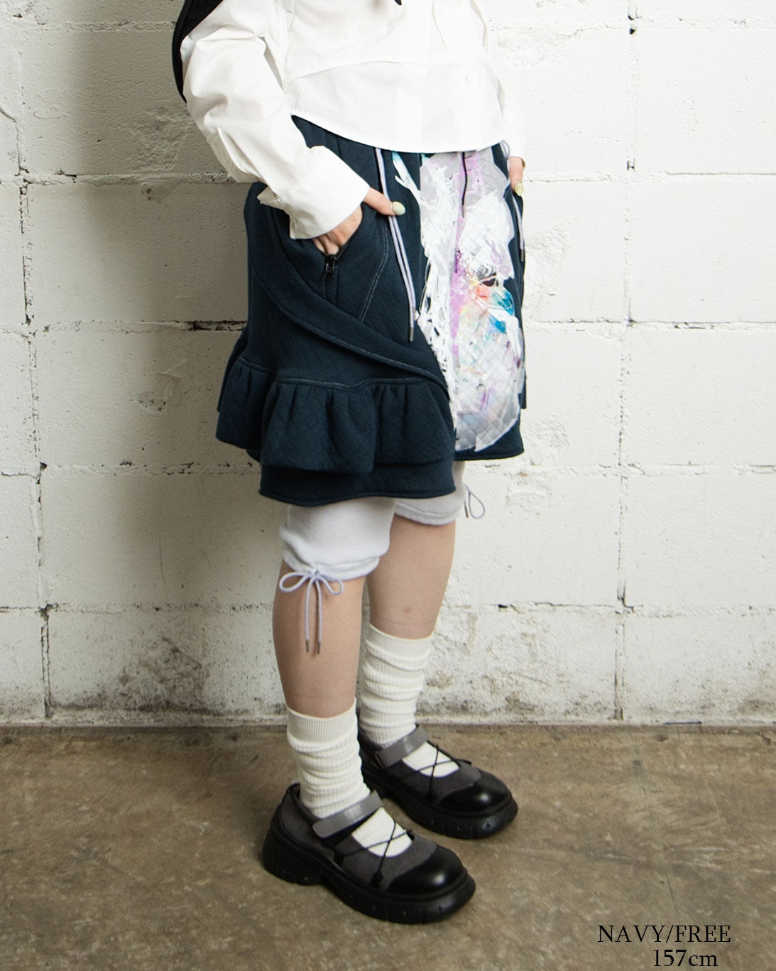 【前金30%】26AWPRE-GRAPHIC QUILTED RUFFLE SKIRT