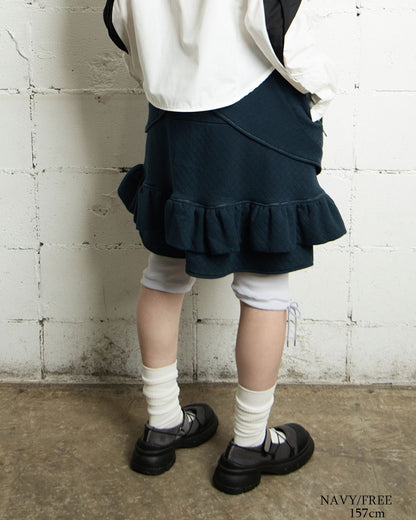【前金30%】26AWPRE-GRAPHIC QUILTED RUFFLE SKIRT