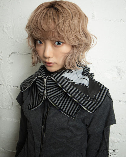 26AWPRE-GRAPHIC RIB NECK WARMER