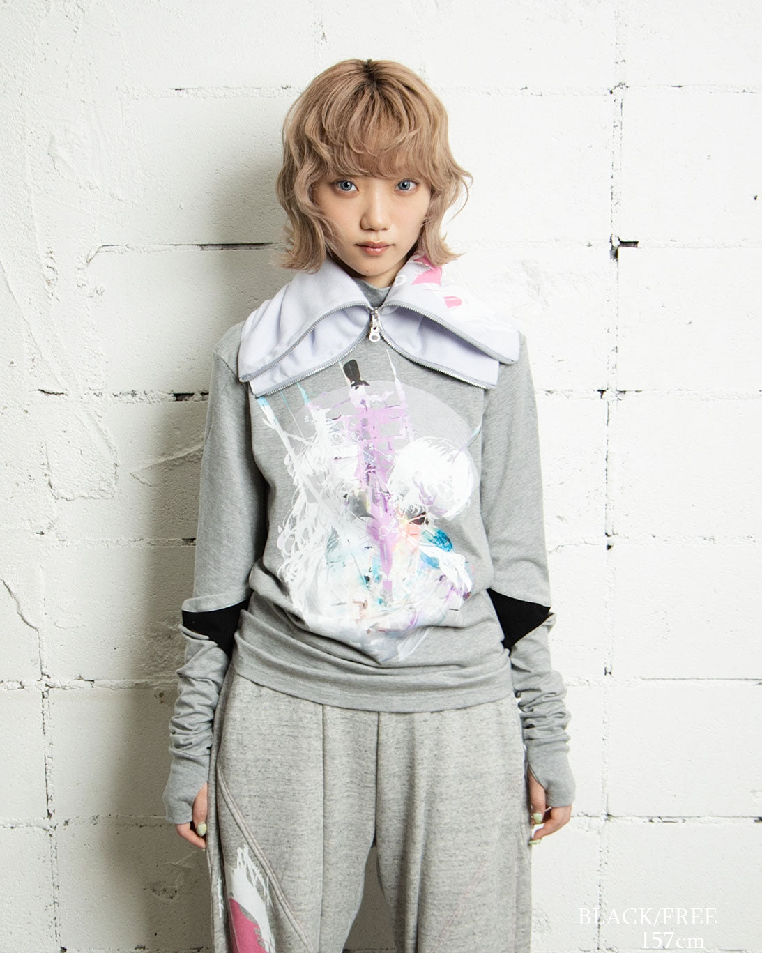 26AWPRE-GRAPHIC RIB NECK WARMER