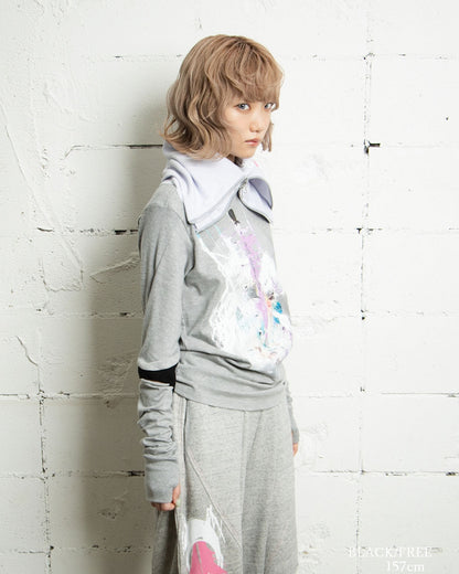 26AWPRE-GRAPHIC RIB NECK WARMER