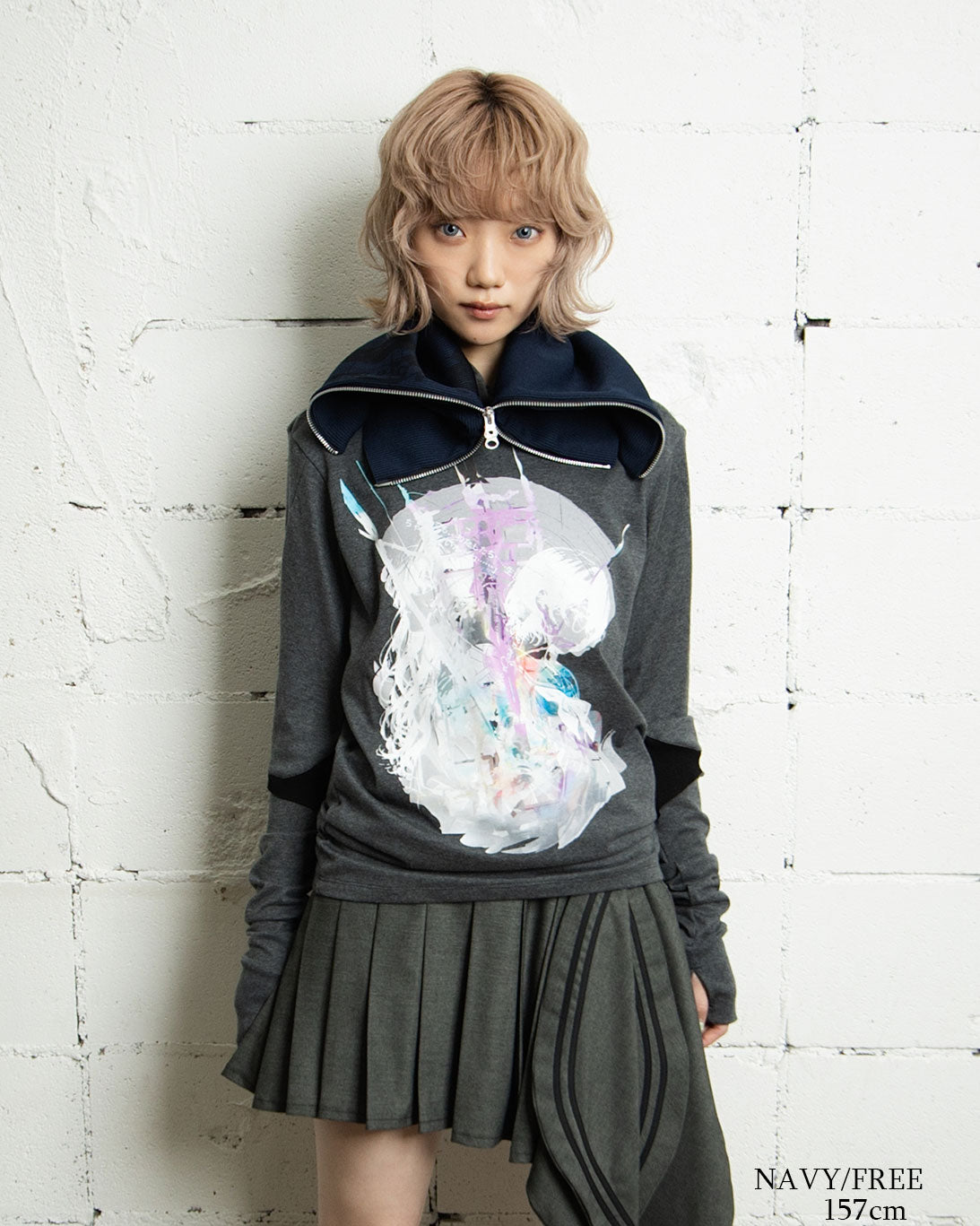 26AWPRE-GRAPHIC RIB NECK WARMER