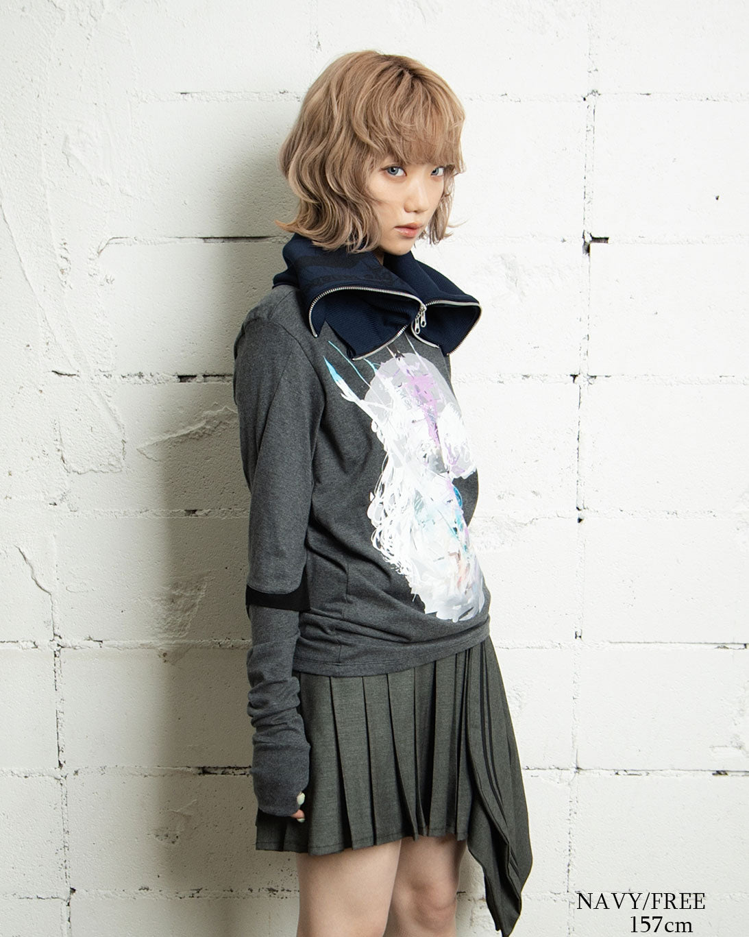 26AWPRE-GRAPHIC RIB NECK WARMER