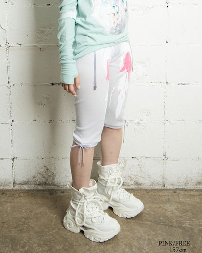 26AWPRE-GRAPHIC RIB CROPPED LEGGINGS