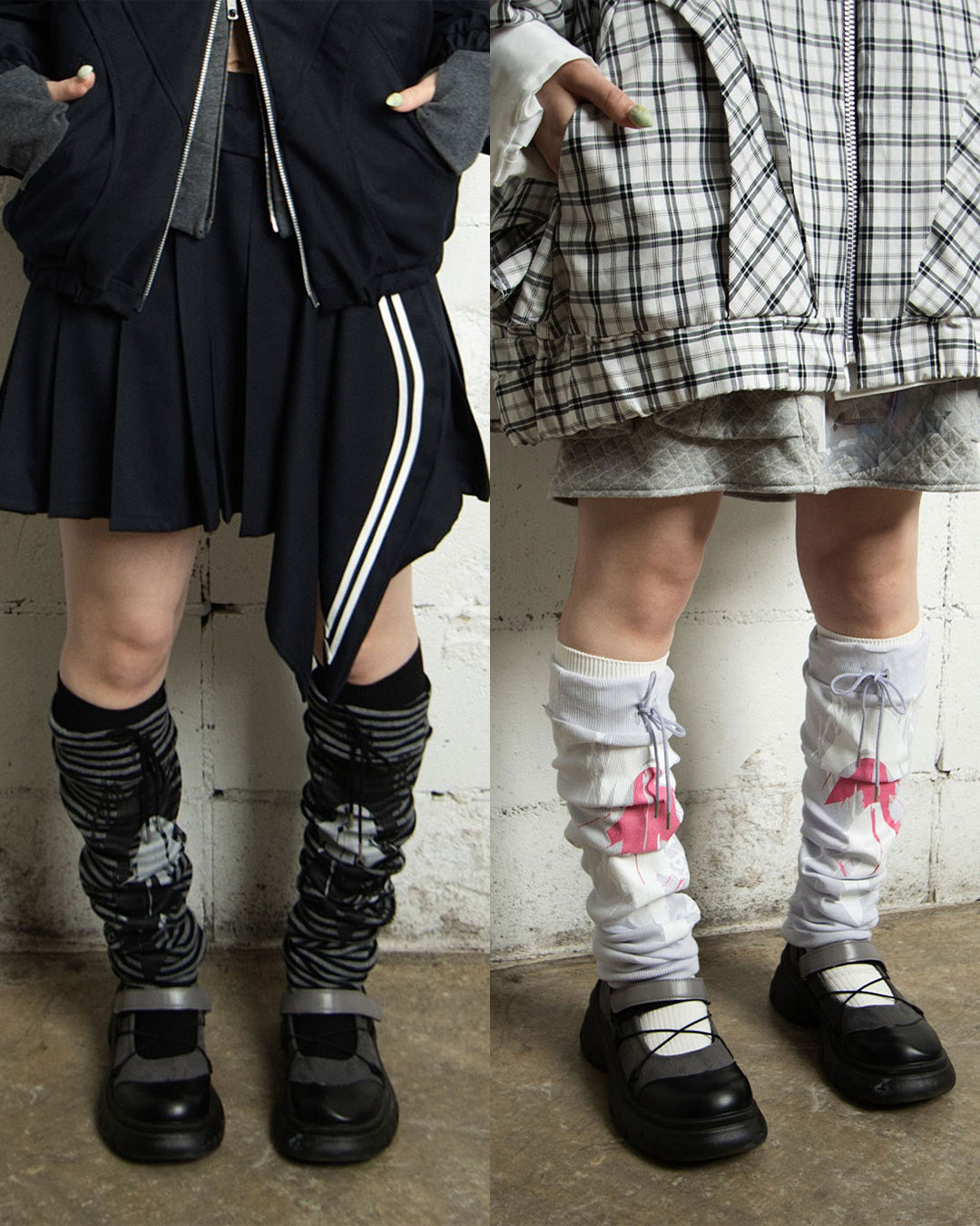26AWPRE-GRAPHIC RIB LEG WARMERS