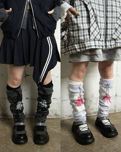 26AWPRE-GRAPHIC RIB LEG WARMERS