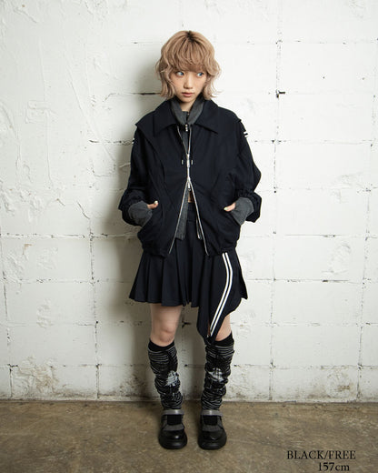 26AWPRE-GRAPHIC RIB LEG WARMERS