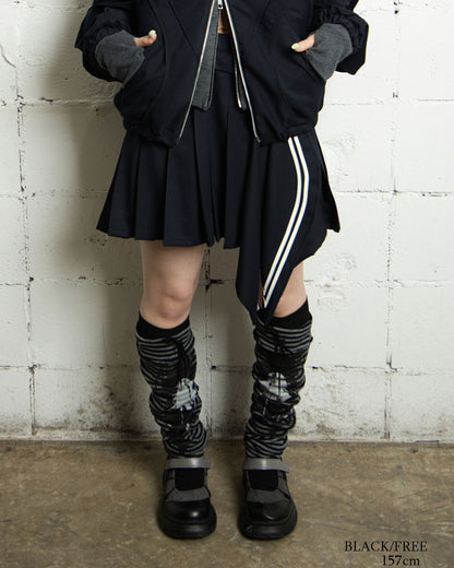 26AWPRE-GRAPHIC RIB LEG WARMERS