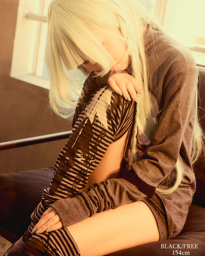 26AWPRE-GRAPHIC RIB LEG WARMERS
