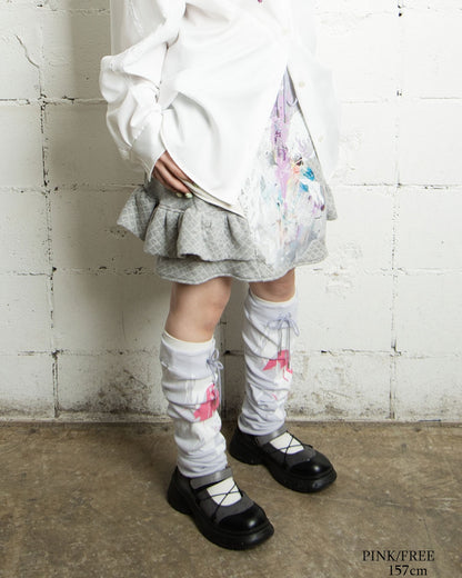 26AWPRE-GRAPHIC RIB LEG WARMERS