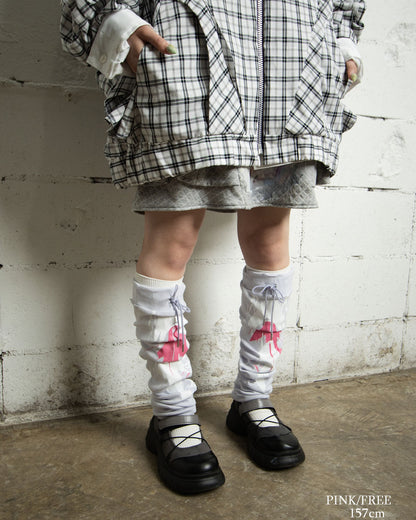 26AWPRE-GRAPHIC RIB LEG WARMERS