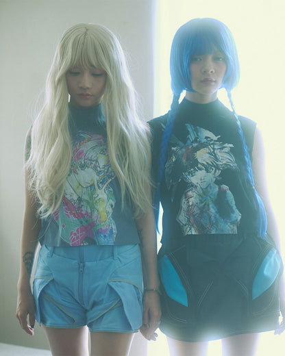 PRE-Graphic Rib Tank Top