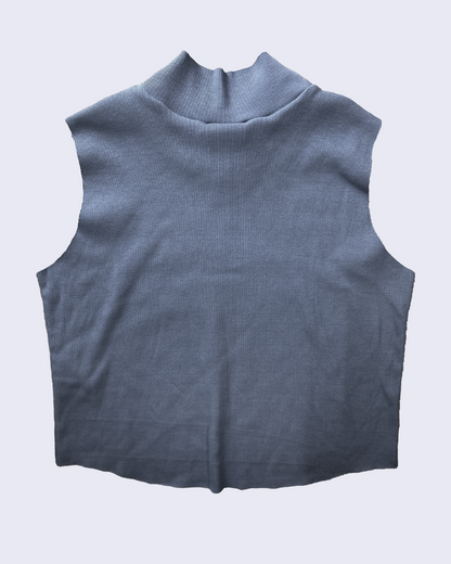 Graphic Rib Tank Top-Gray-
