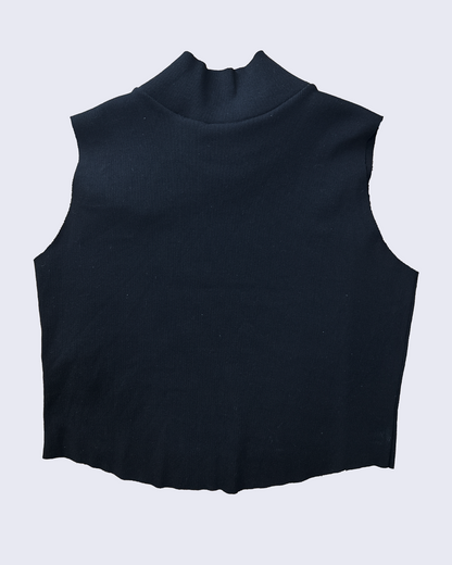 【前金30%】Graphic Rib Tank Top-Black-