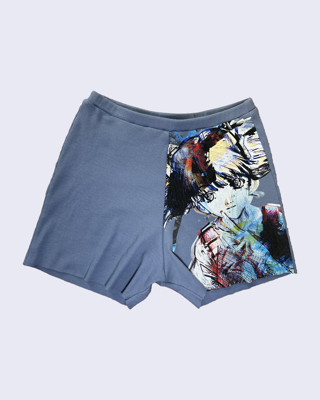 Graphic Hot Rib Pants-Gray-