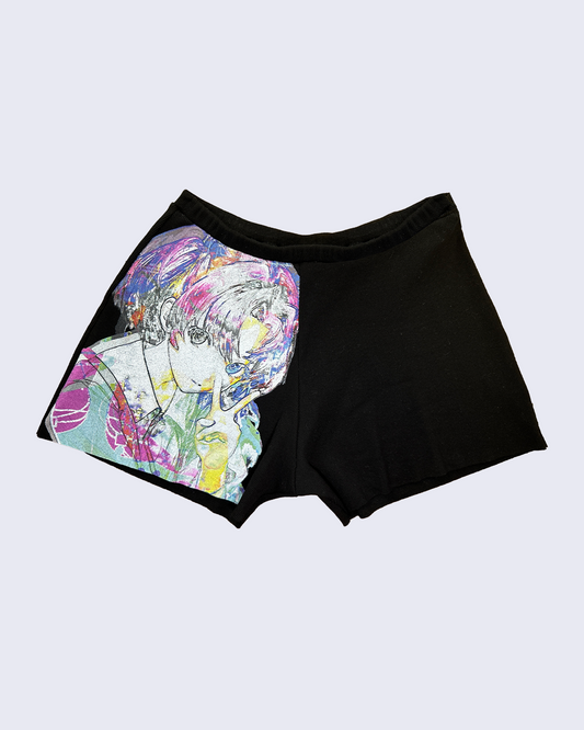 Graphic Hot Rib Pants-Black-