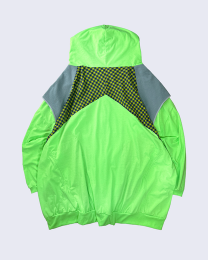 Magia Cape Big Hoodie-Neon Green-