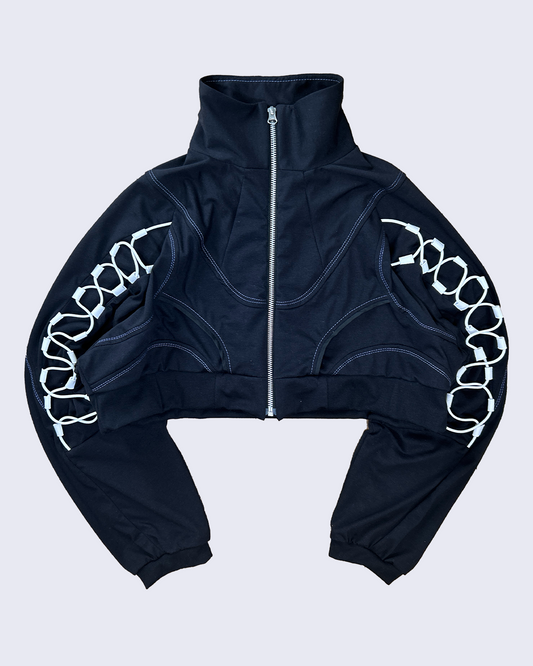 Magia Panel Short Blouson-Black-