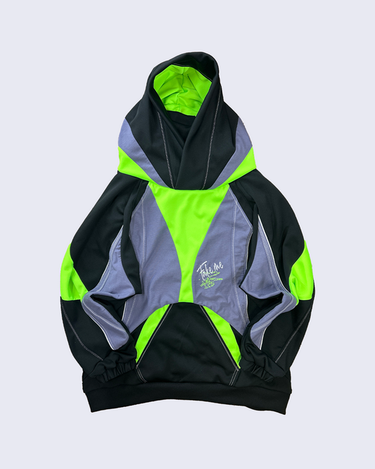 Surya Big Cross Hoodie-Black-