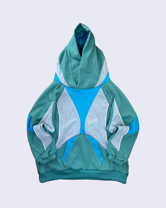 Surya Big Cross Hoodie-Green-