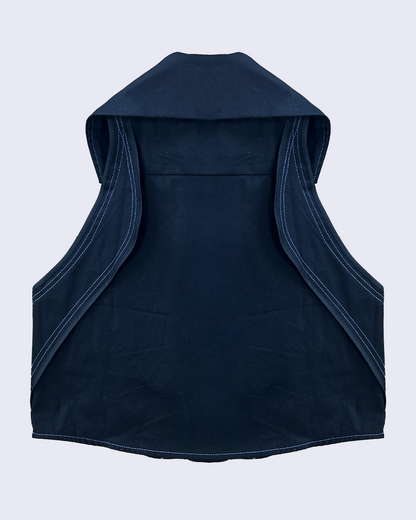 Palvia Big Collar Shirt-Black-