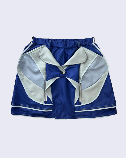 Orbit Pocket Skirt-Blue-