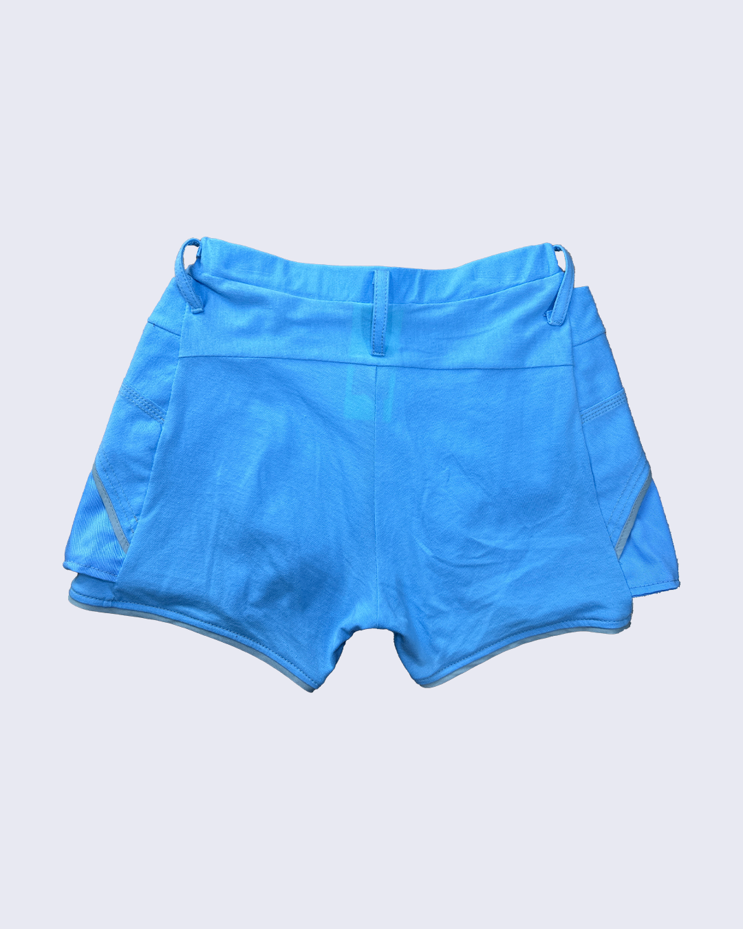 Dual Pocket Overlay Shorts-Light Blue-