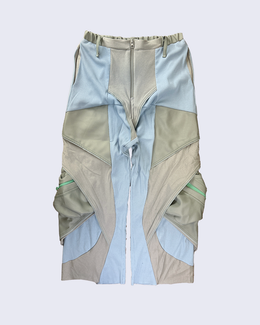 Stratal Hem Pocket Rib Pants-Gray-