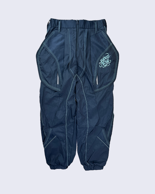 Orbit Pocket Nylon Pants-Black-