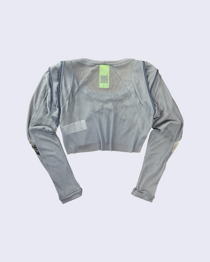 Valkyrie Sheer Top-Gray-