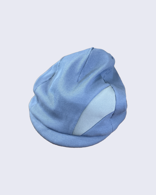 Ribbed Knit Casquette Hat-Gray-