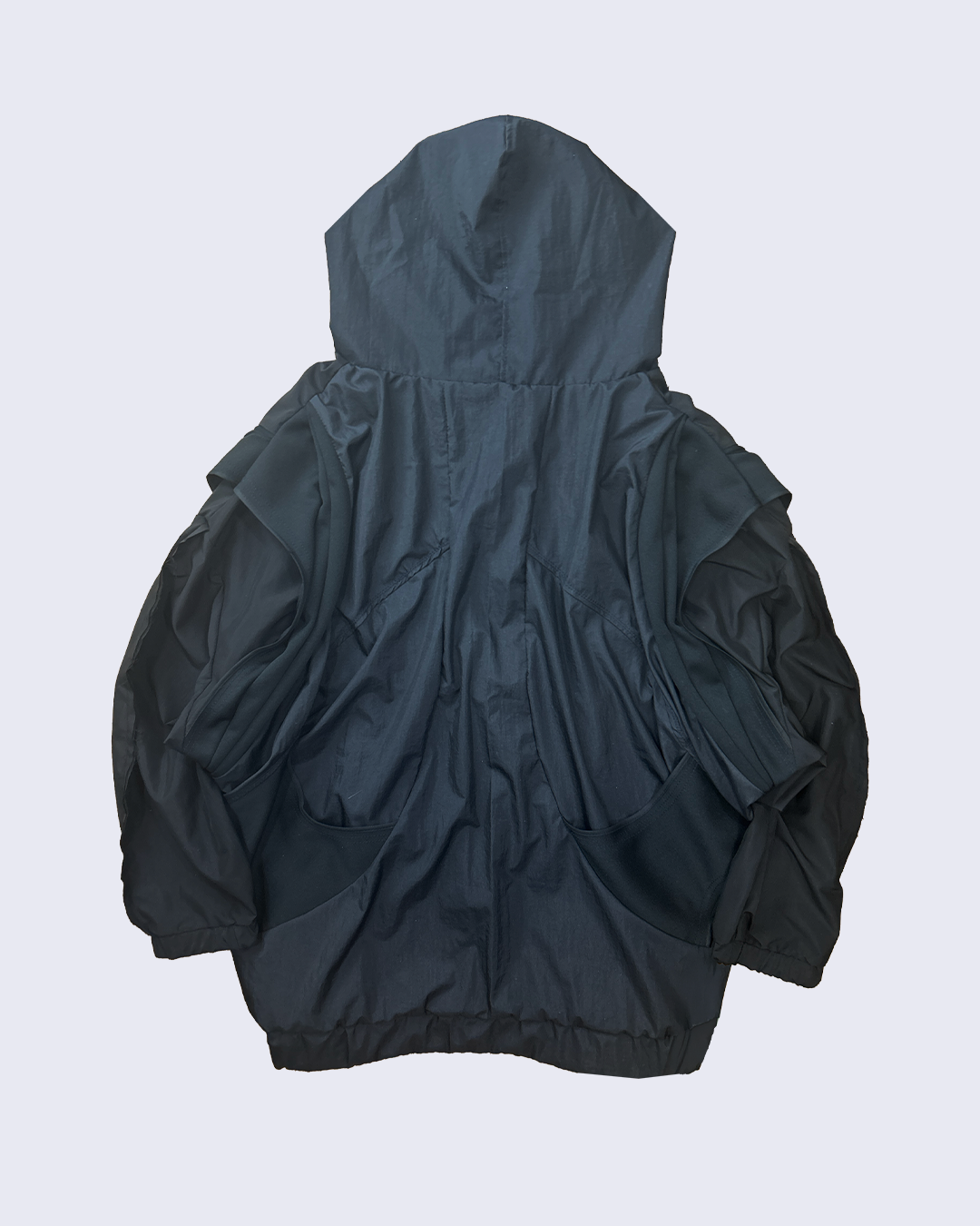 LIM25AW_Nylon Valkyrie Big Hoodie-Black-