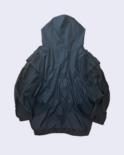 LIM25AW_Nylon Valkyrie Big Hoodie-Black-