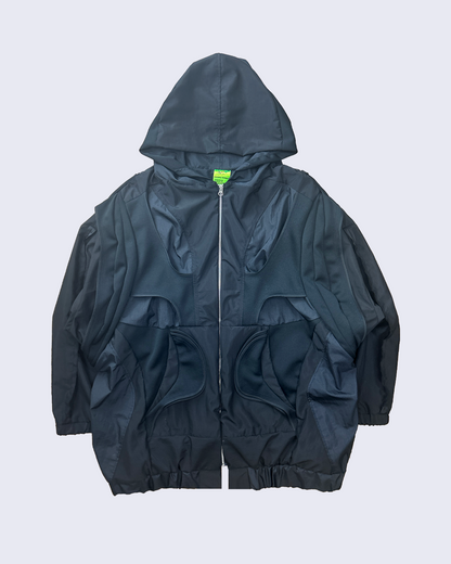 LIM25AW_Nylon Valkyrie Big Hoodie-Black-