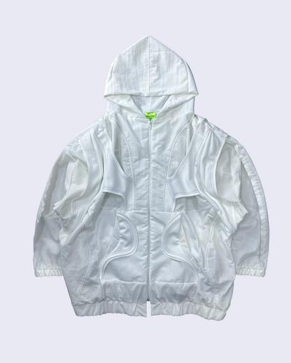 LIM25AW_Nylon Valkyrie Big Hoodie-White-