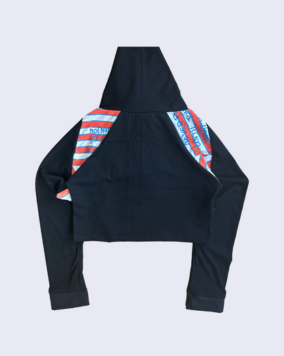 RBN02 Orbit Crop Top (long Sleeve)-Black-