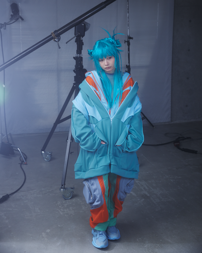 LIM25AW_Nylon Valkyrie Big Hoodie-Black-