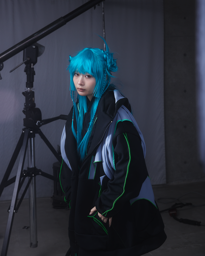 【Pre-Order】Valkyrie big hoodie  Ink:Black